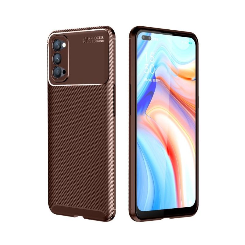 Coque Oppo Reno 4 5G effet fibre de carbone