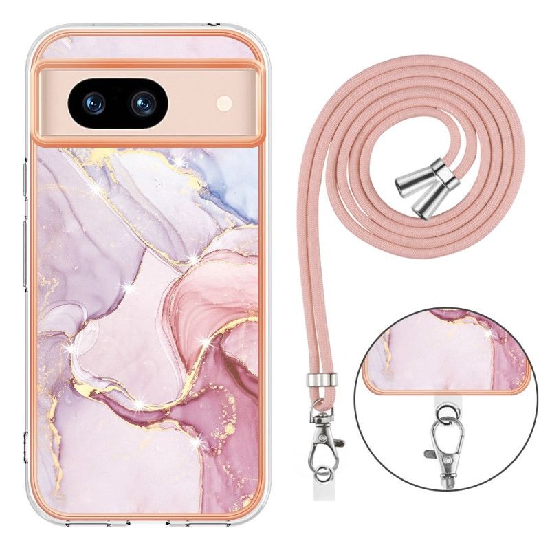 Coque à Cordon Google Pixel 8A Style Marbre