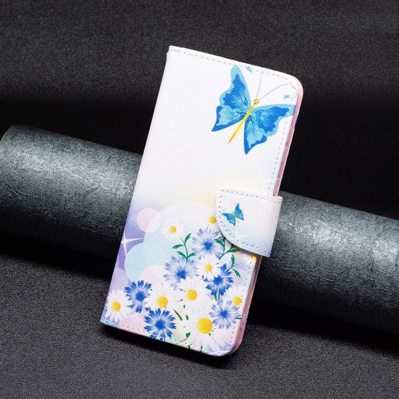 Housse Google Pixel 8A Papillons et Fleurs Aquarelle