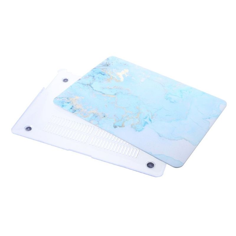 MacBook Air 13 pouces - Coque motif marbre bleu clair