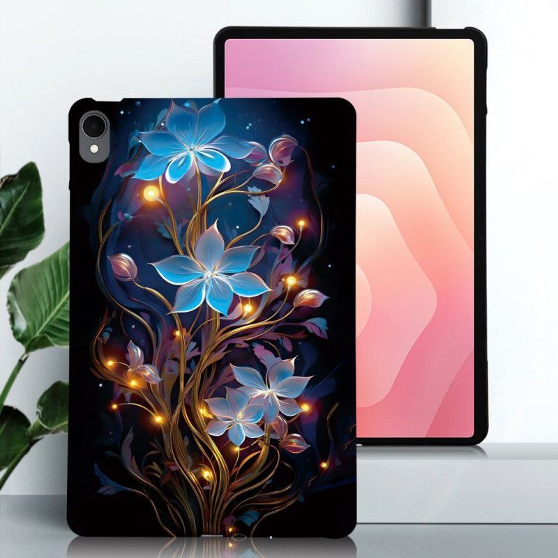 Coque Samsung Galaxy Tab S11 Fleurettes Bleues