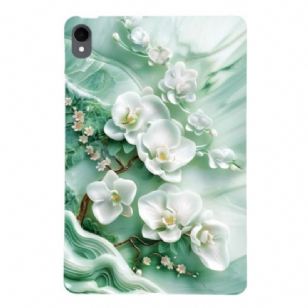 Coque Samsung Galaxy Tab S11 Fleurs de jade