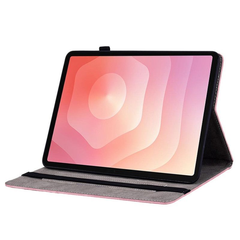 Étui Samsung Galaxy Tab S11 Effet Daim Florale