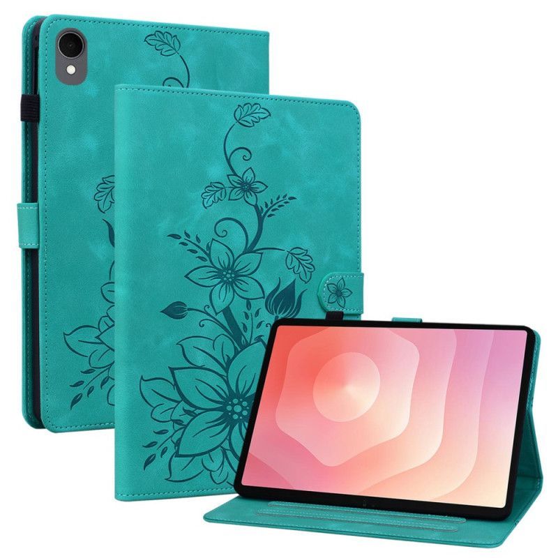 Housse Samsung Galaxy Tab S11 Effet Daim Florale