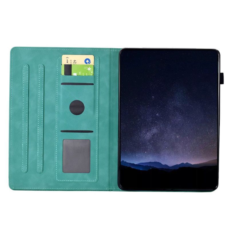 Housse Samsung Galaxy Tab S11 Effet Daim Scène de Chats