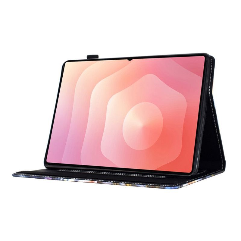 Housse Samsung Galaxy Tab S11 Fleurs et Oiseaux Colorés