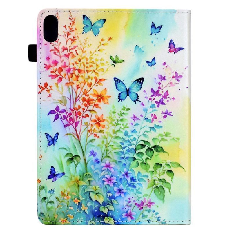 Housse Samsung Galaxy Tab S11 Fleurs et Papillons Colorés