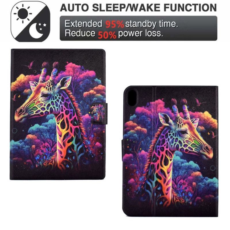 Housse Samsung Galaxy Tab S11 Girafe Colorée