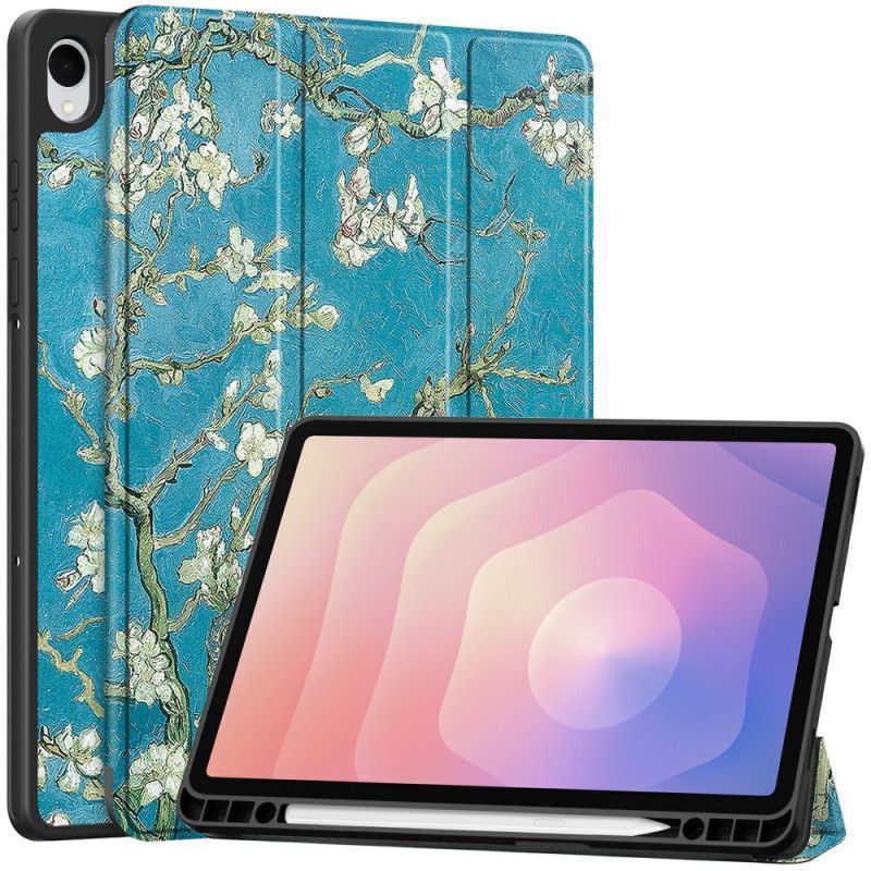 Smart Case Samsung Galaxy Tab S11 Porte-Stylet Fleurs d'Abricotier