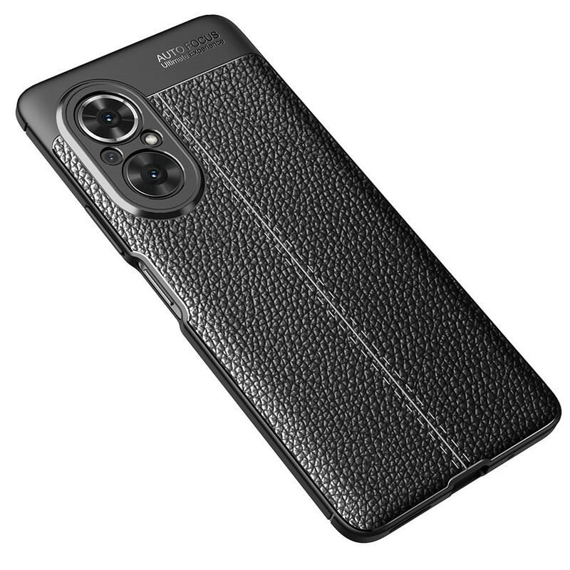 Coque Honor 50 SE Effet Cuir Litchi Double Line