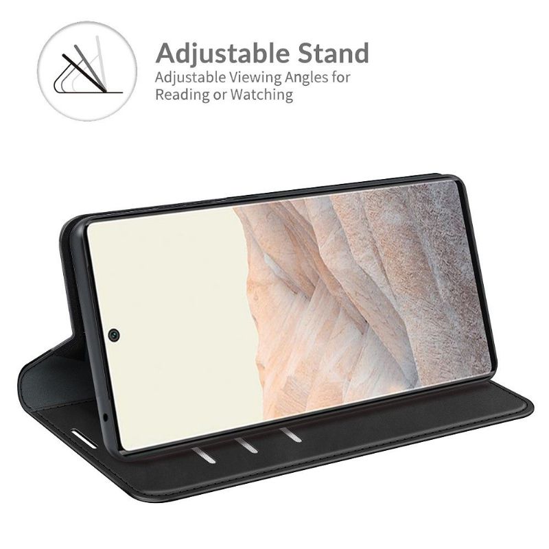 Étui Google Pixel 6 Pro simili cuir fonction stand
