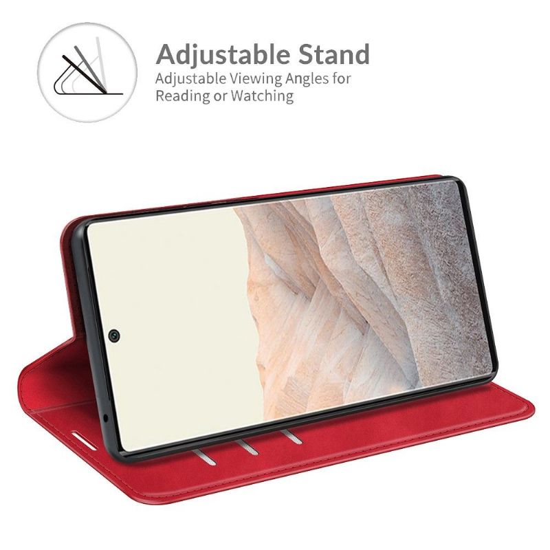 Étui Google Pixel 6 Pro simili cuir fonction stand