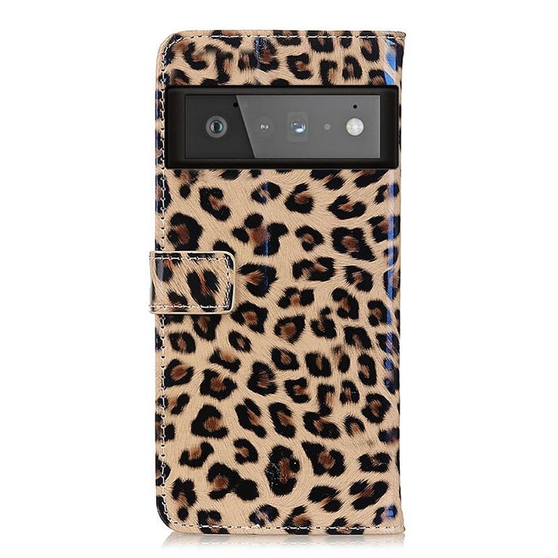 Housse Google Pixel 6 Pro Simili Cuir Style Léopard