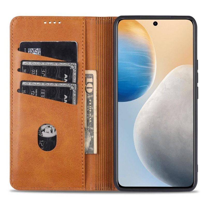Étui portefeuille Vivo X60 AZNS simili cuir