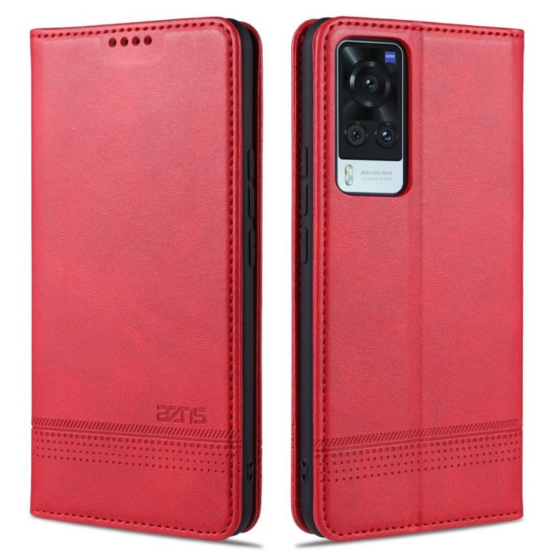 Étui portefeuille Vivo X60 AZNS simili cuir