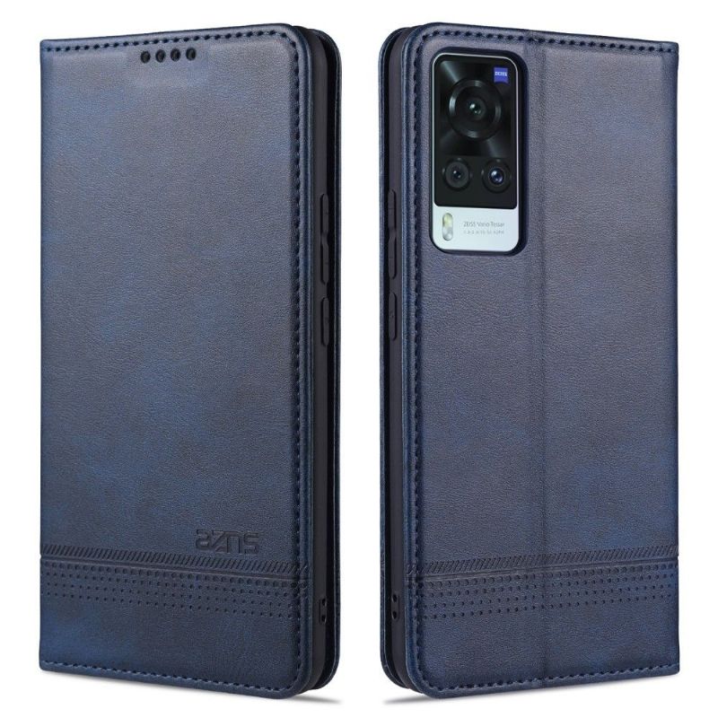 Étui portefeuille Vivo X60 AZNS simili cuir