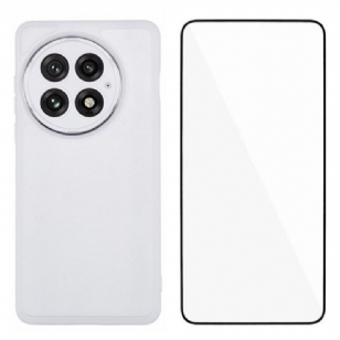 Coque 2-en-1 OnePlus 13 Transparente Teintée avec Protecteur Écran en Verre Trempé