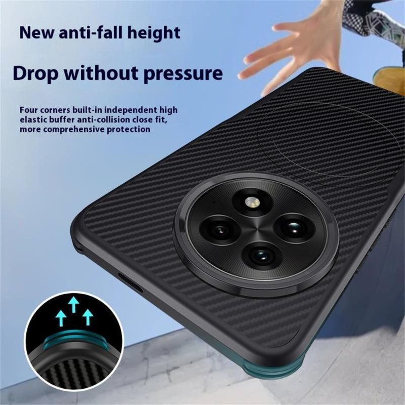 Coque OnePlus 13 Texture Fibre Carbone Compatible MagSafe