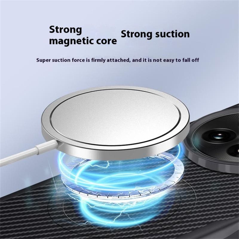 Coque OnePlus 13 Texture Fibre Carbone Compatible MagSafe