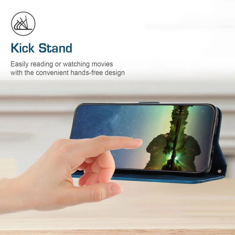 Housse OnePlus 13 Effet Daim Lignes à Lanière