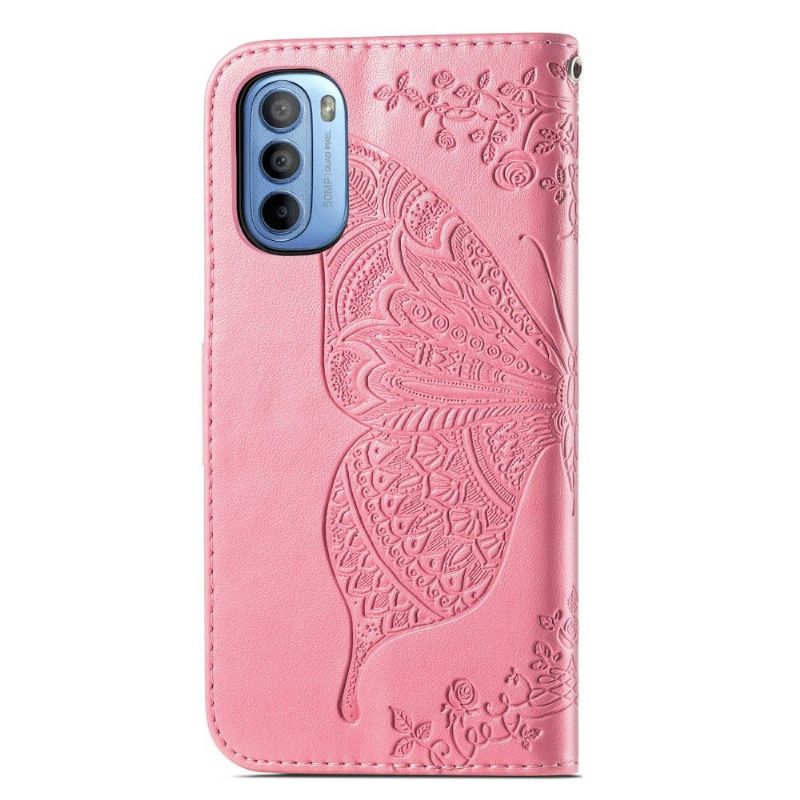 Housse Motorola Moto G31 / Moto G41 Papillon Relief