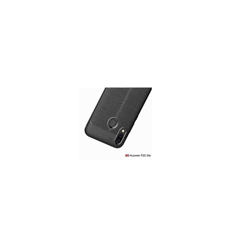 Coque Huawei P20 Lite Style cuir texture litchi