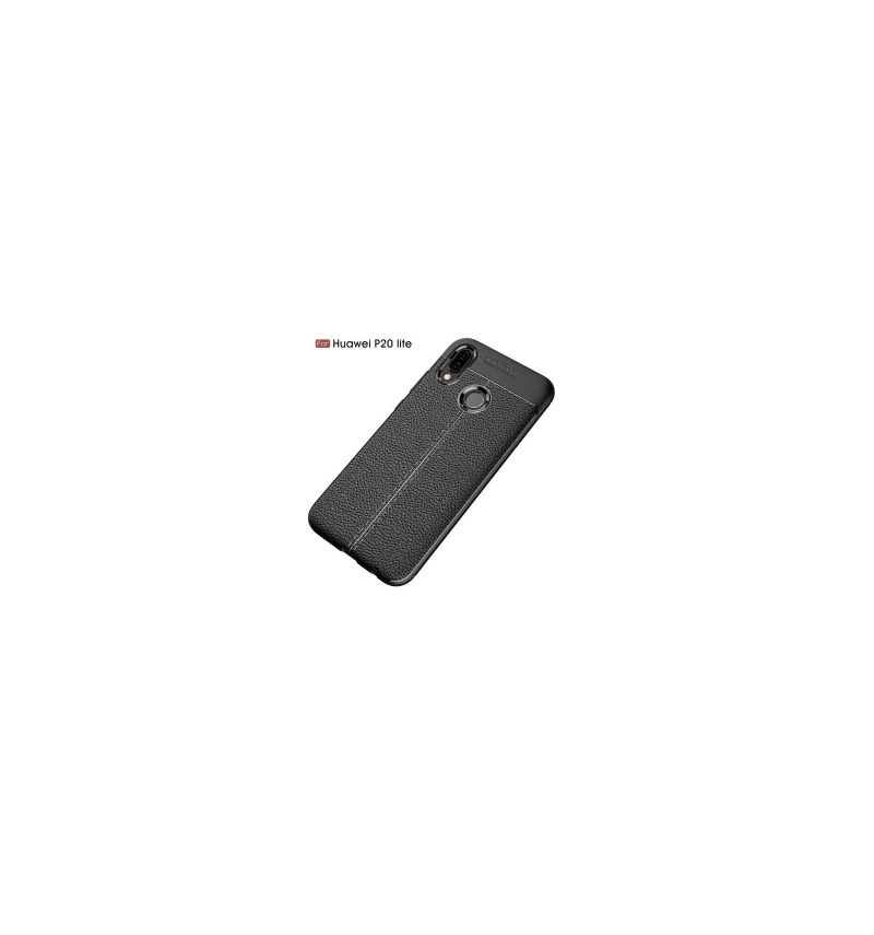Coque Huawei P20 Lite Style cuir texture litchi