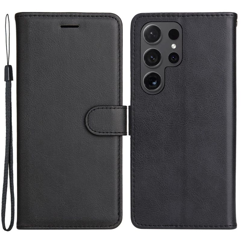 Housse Samsung Galaxy S24 Ultra 5G Couleur Unie avec Lanière