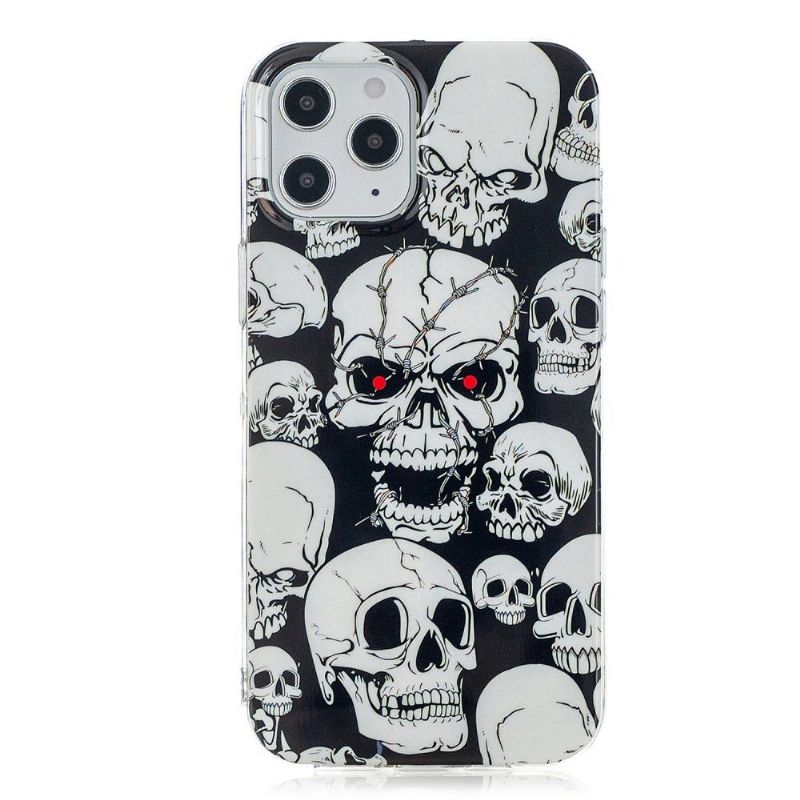 Coque iPhone 12 Pro Max Luminous tête de mort