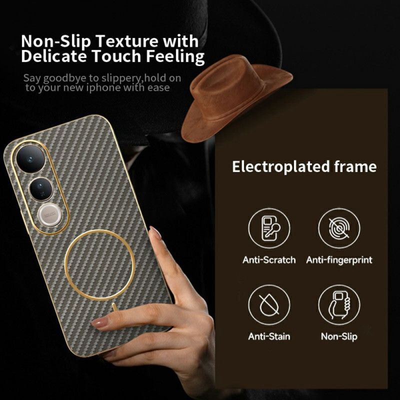 Coque Vivo V50 Lite 5G Texture Fibre de Carbone