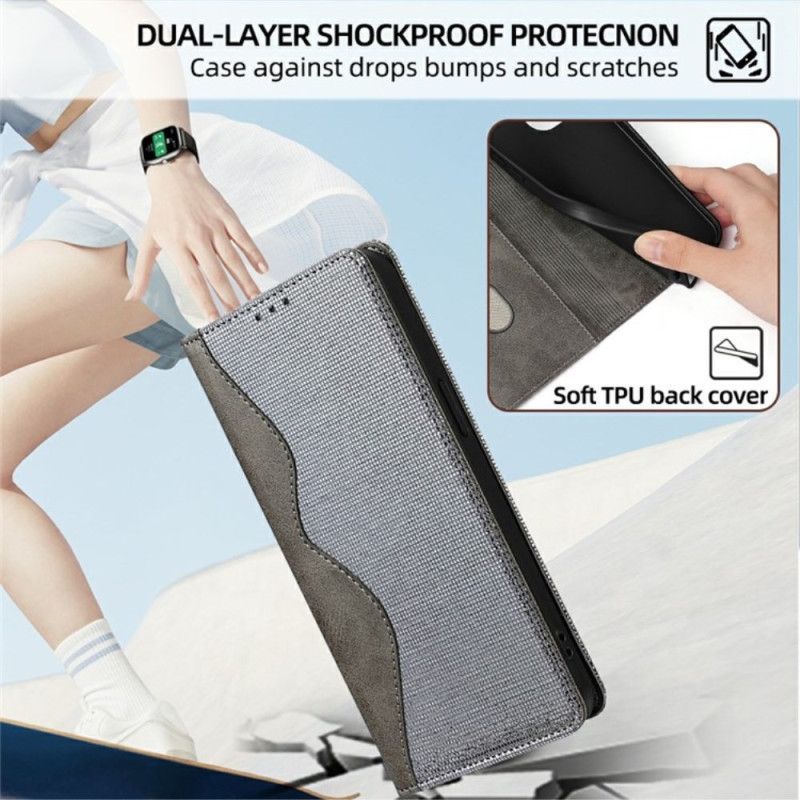 Flip Cover Vivo V50 Lite 5G Protection RFID Bi-Texture