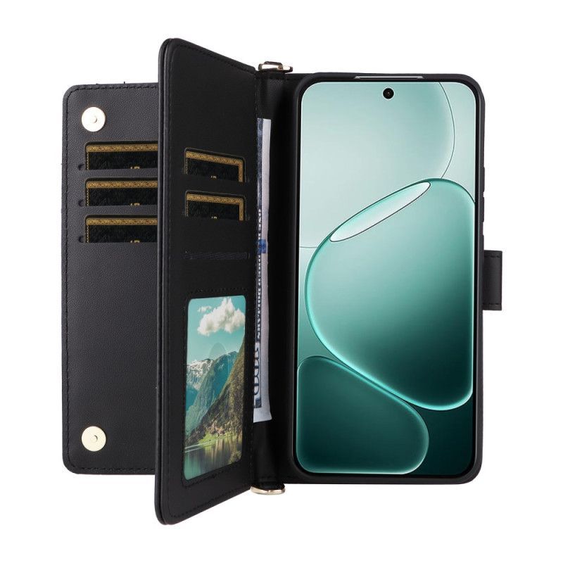 Housse Oppo A6 Pro 5G Matelassée avec Bandoulière et Lanière