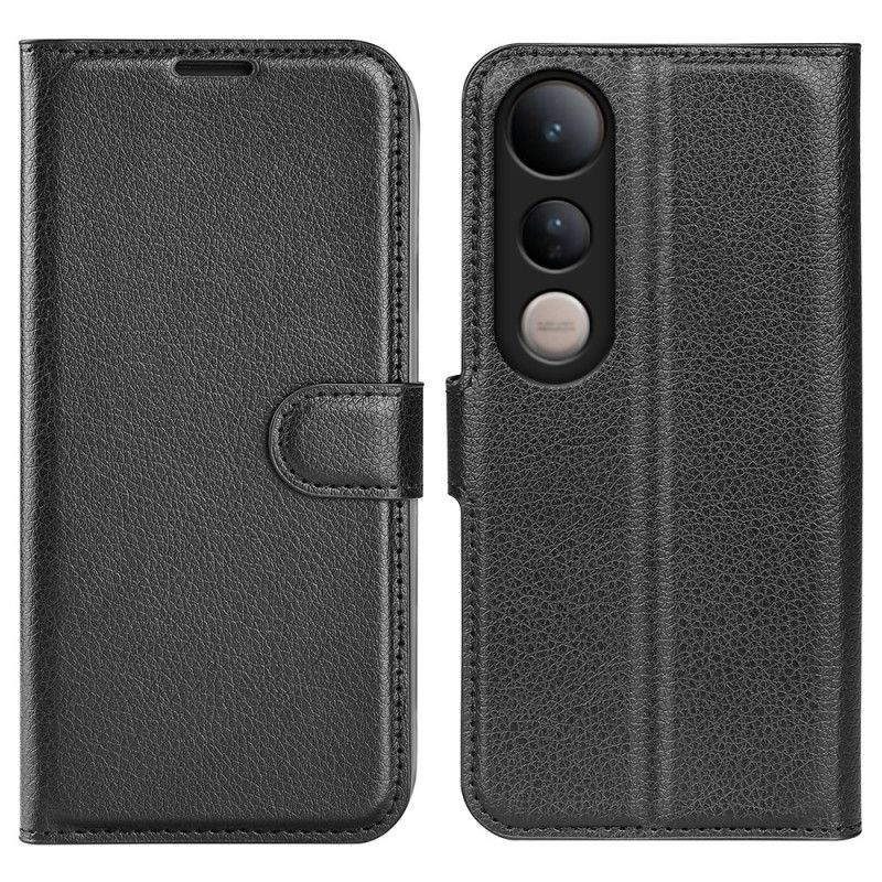 Housse Vivo V50 Lite 5G Simili Cuir Litchi