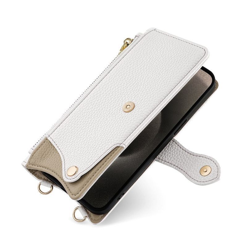 Portefeuille Vivo V50 Lite 5G Miroir et Chaine-Bandoulière