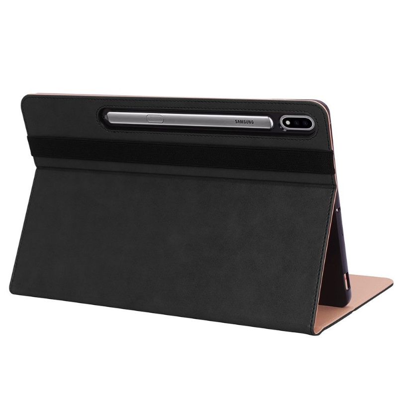 Housse Samsung Galaxy Tab S7 Plus simili cuir avec anse