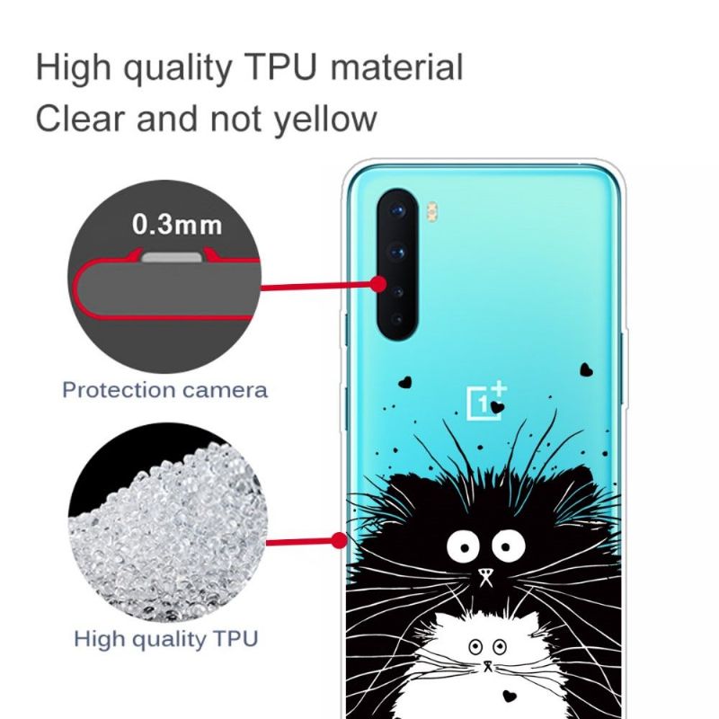Coque OnePlus Nord chats noir et blanc