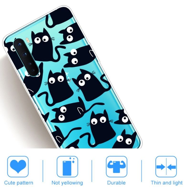 Coque OnePlus Nord chats noirs