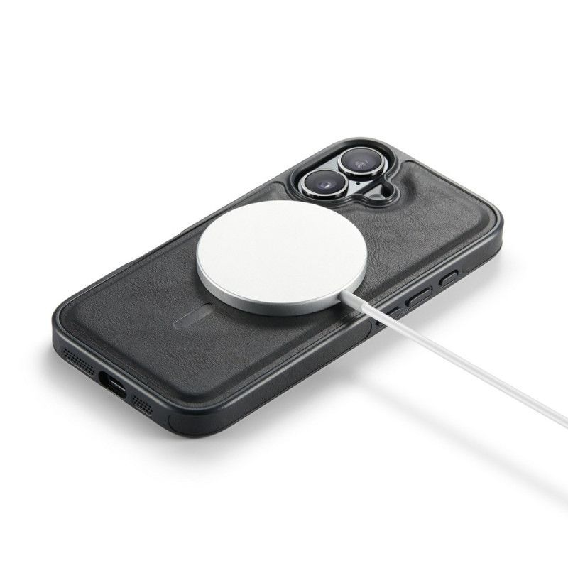 Coque iPhone 17 Compatible MagSafe Effet Cuir Premium