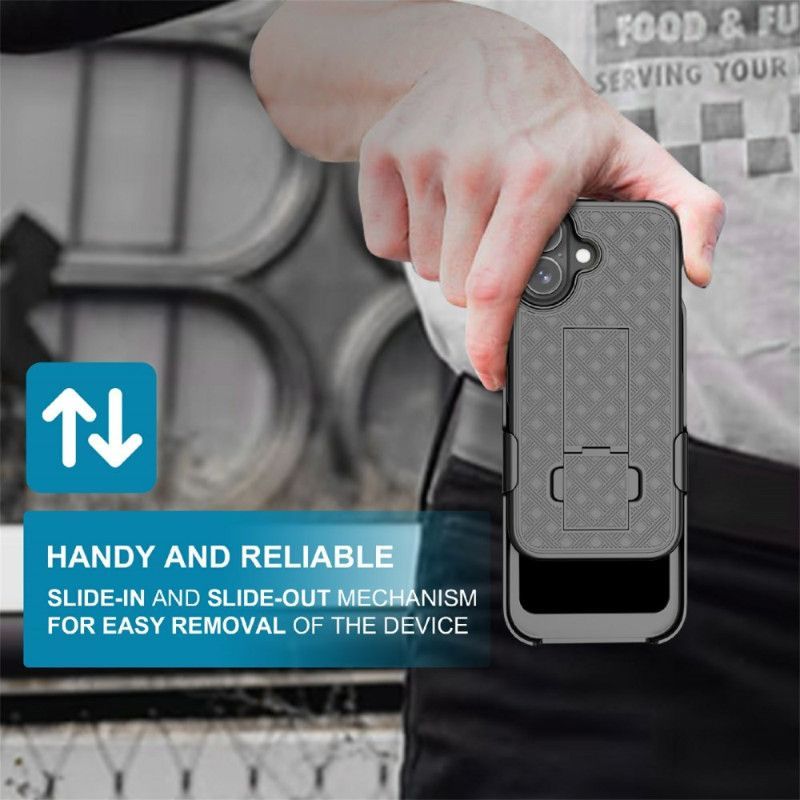 Coque iPhone 17 Coulissante avec Béquille et Clip
