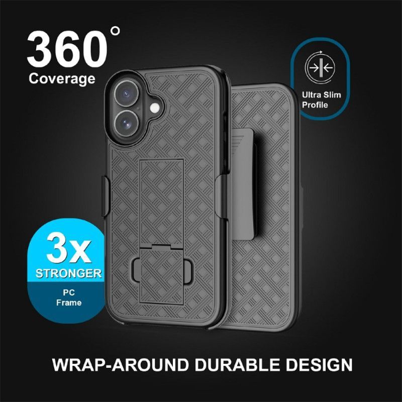 Coque iPhone 17 Coulissante avec Béquille et Clip
