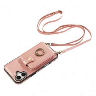 Coque iPhone 17 Multi-Cartes et Bandoulière