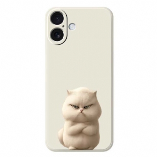Coque iPhone 17 Silicone Liquide Chat en Colère