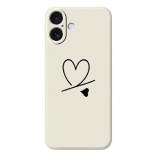 Coque iPhone 17 Silicone Liquide Coeur