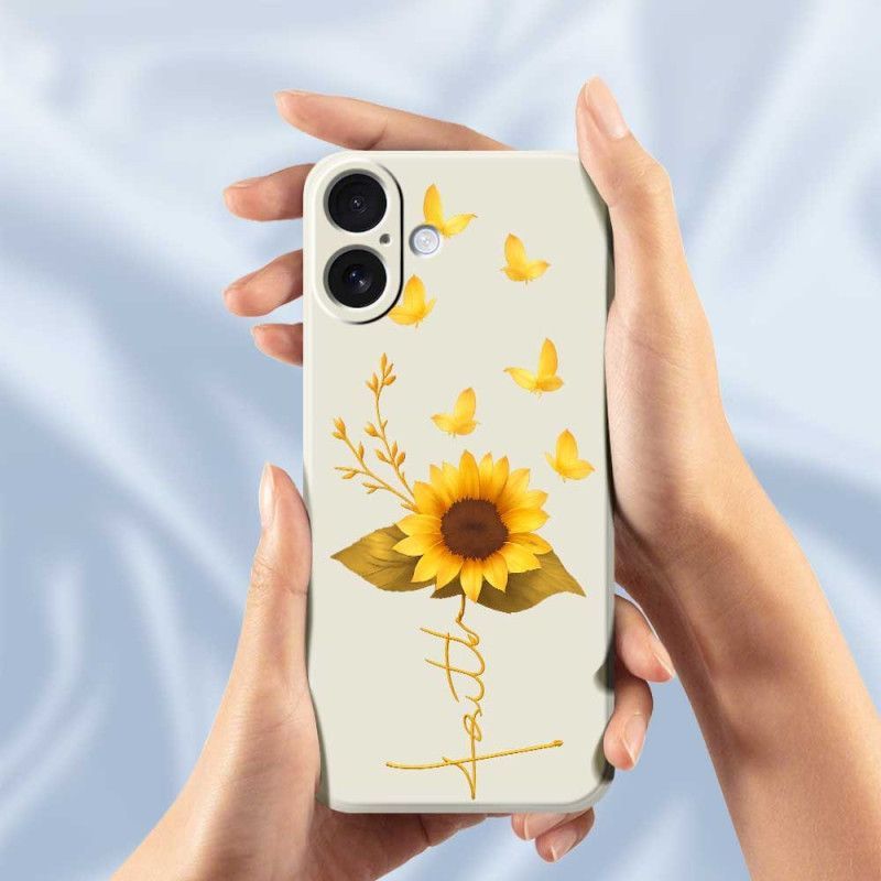Coque iPhone 17 Silicone Liquide Tournesol
