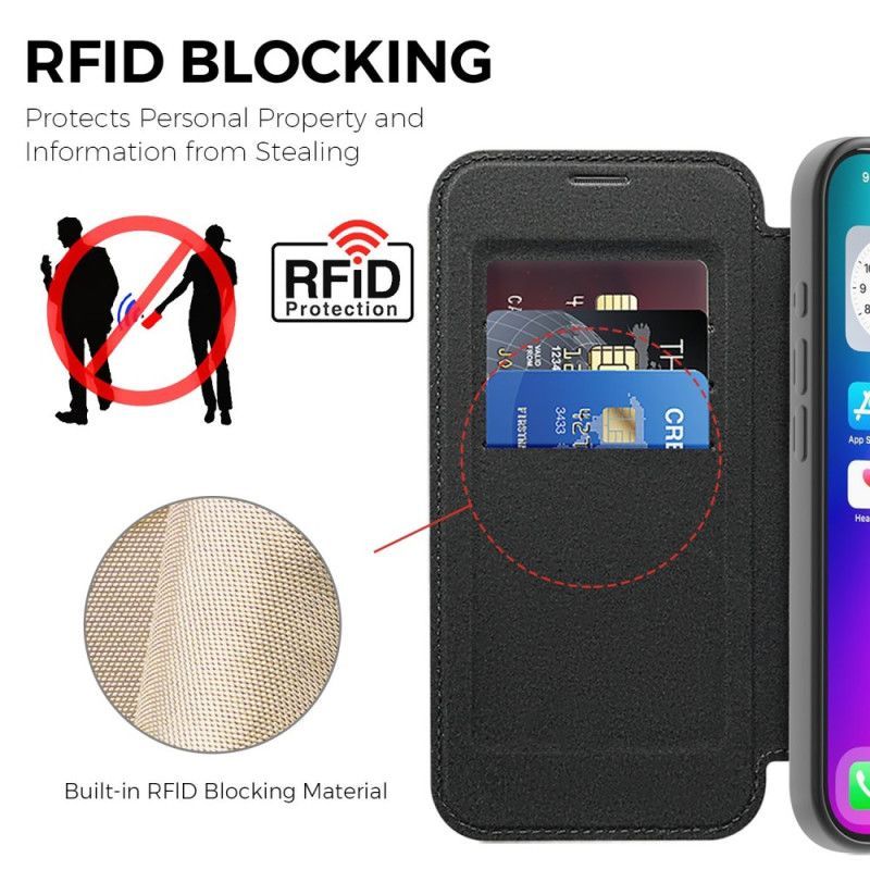 Flip Cover iPhone 17 Compatible MagSafe Matelassée