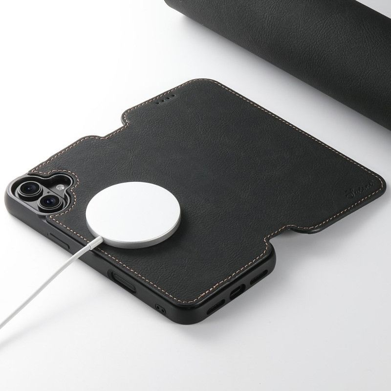 Flip Cover iPhone 17 Compatible MagSafe Style Cuir