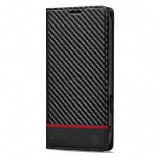 Flip Cover iPhone 17 Fibre Carbone LC.IMEEKE