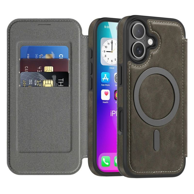 Fllip Cover iPhone 17 Compatible MagSafe Porte-Cartes RFID