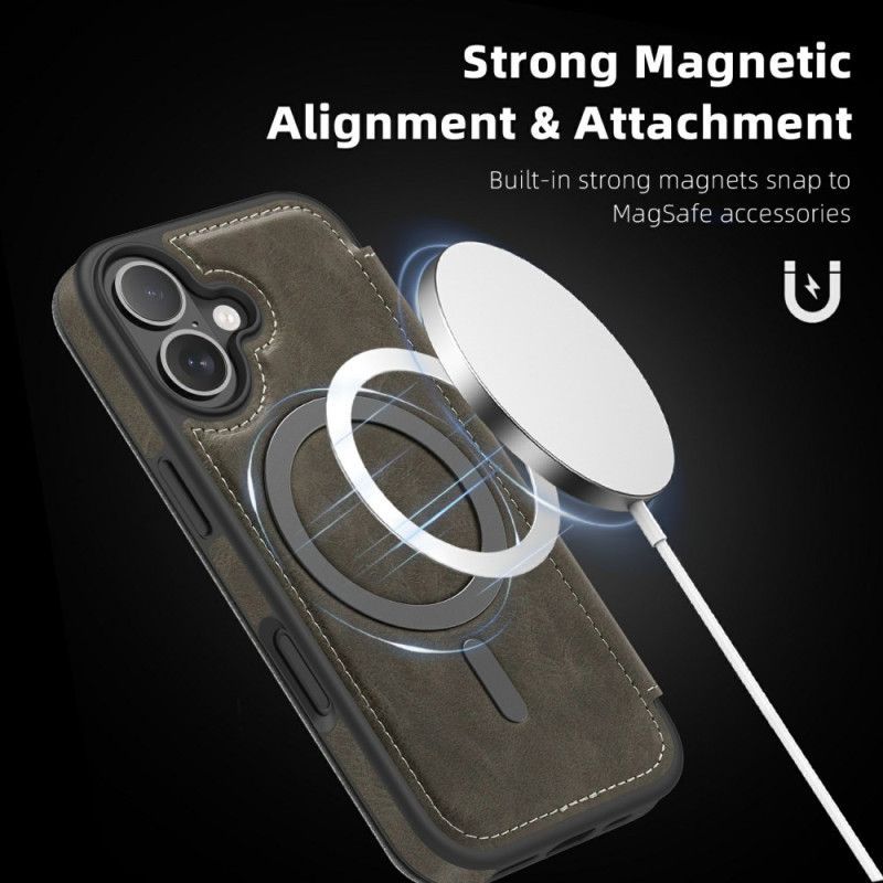 Fllip Cover iPhone 17 Compatible MagSafe Porte-Cartes RFID