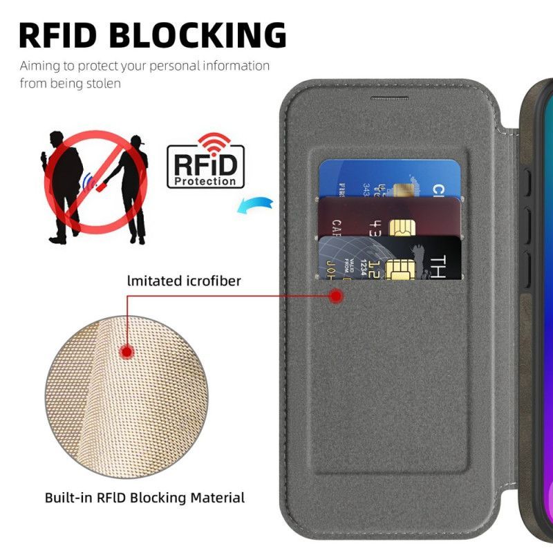 Fllip Cover iPhone 17 Compatible MagSafe Porte-Cartes RFID